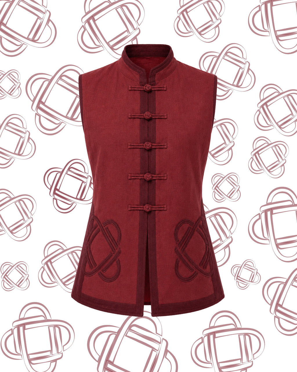 MCHI Weste Deep Rouge, Freisteller Vorderansicht