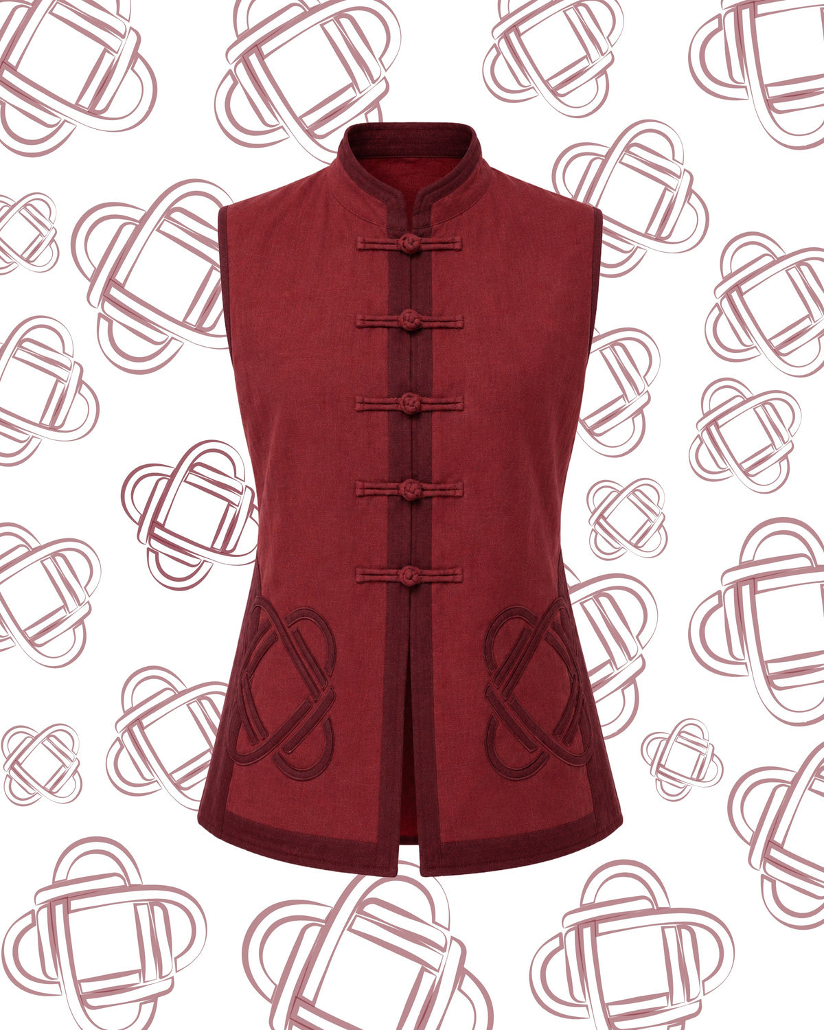 MCHI Weste Deep Rouge, Freisteller Vorderansicht